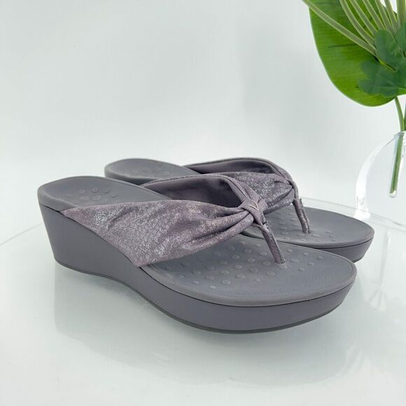 Vionic Arabella Women's Size 11 Purple Wedge Platform Orthotic Sandals Shoes - Picture 1 of 12